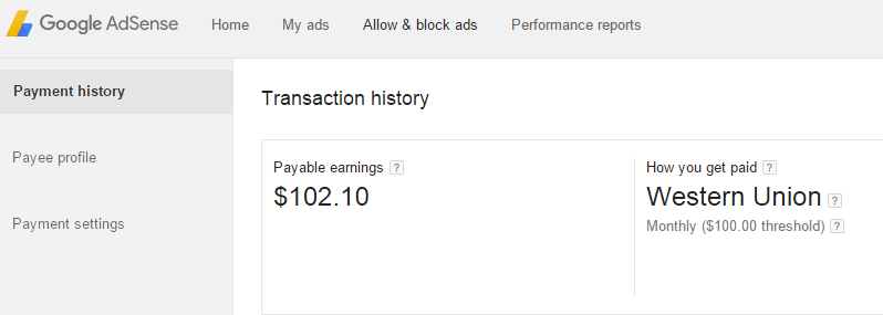 pembayaran adsense