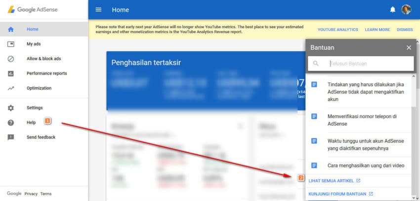 cara menghubungi adsense