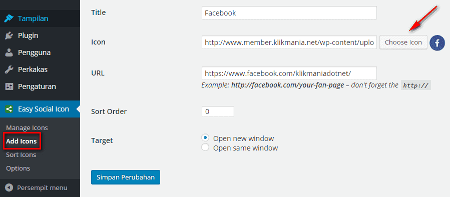 Membuat Social Icon