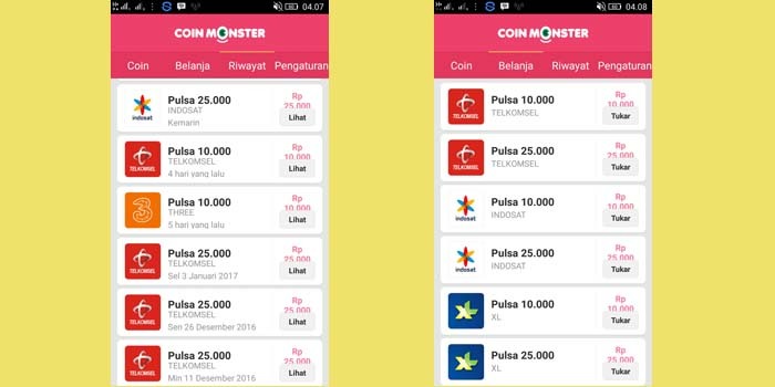 bukti pembayaran coin monster