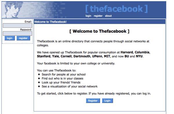 first facebook page
