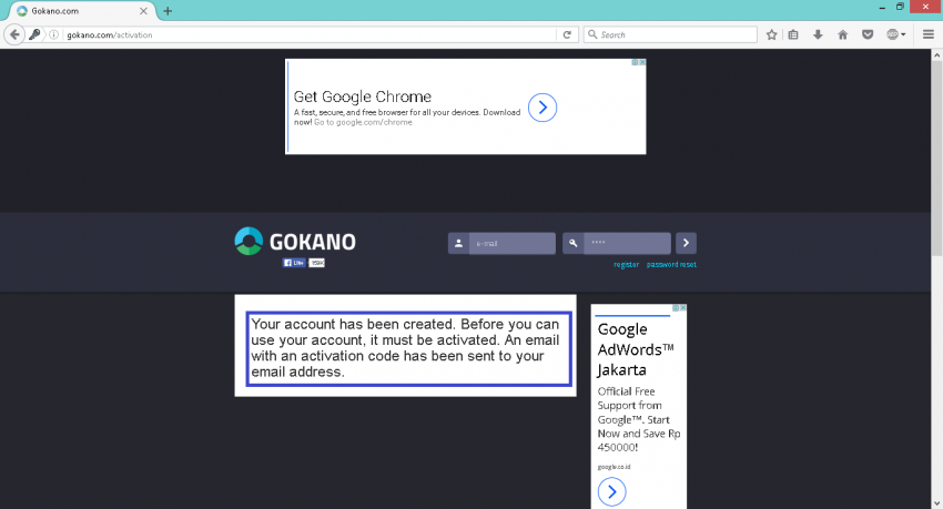 Verif email Gokano