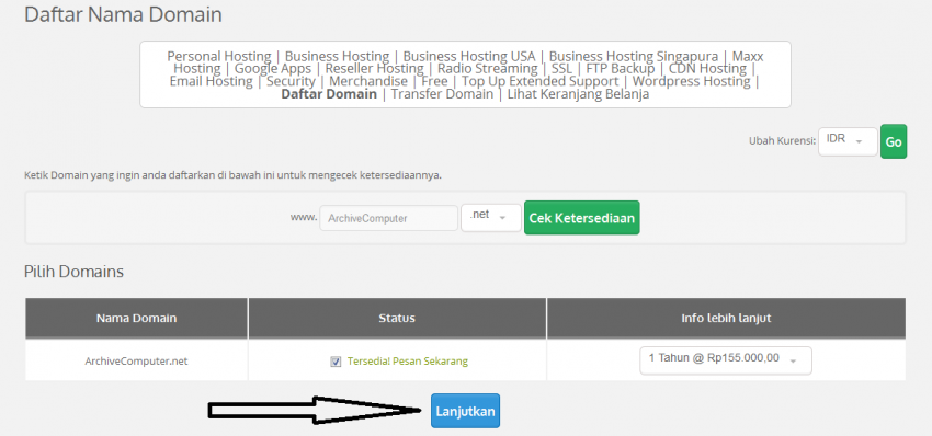 order domain murah