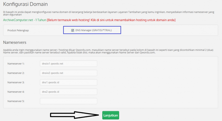Order domain murah