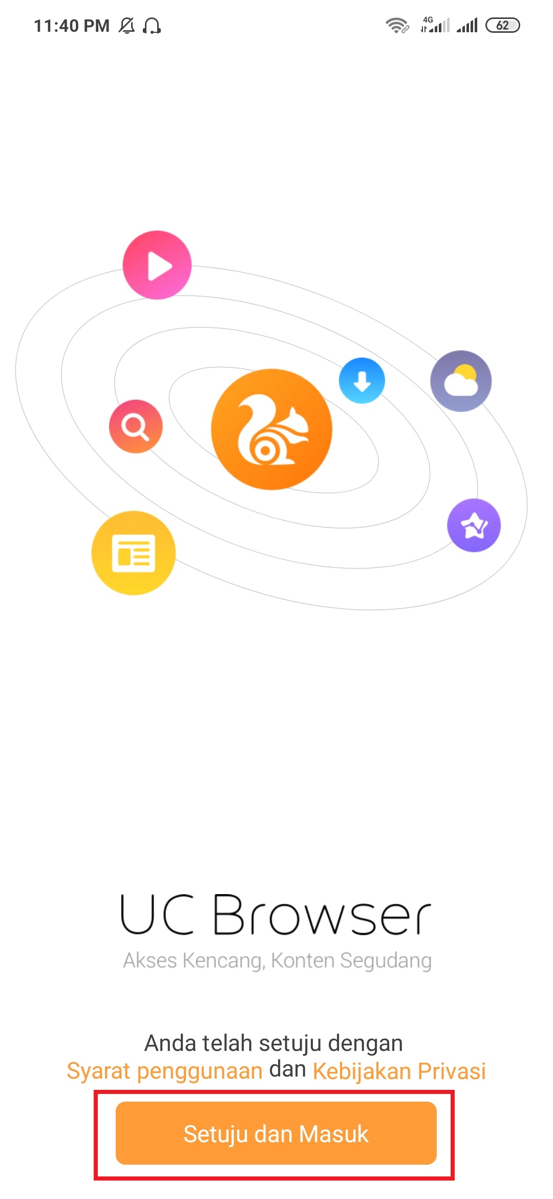 menggunakan aplikasi uc browser