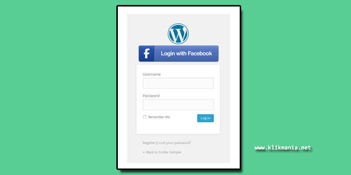 register login facebook di wordpress