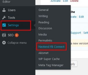 seting fb connect