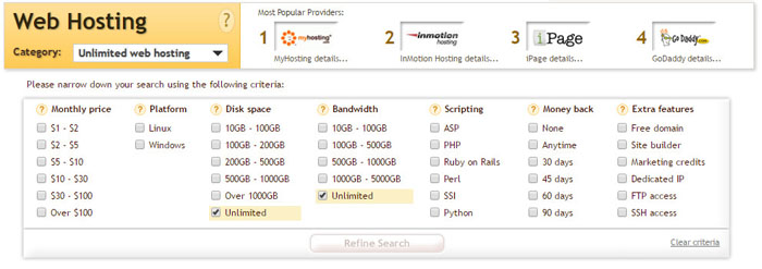 memilih web hosting