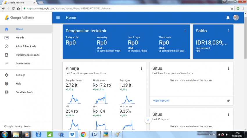 membaca laporan google adsense