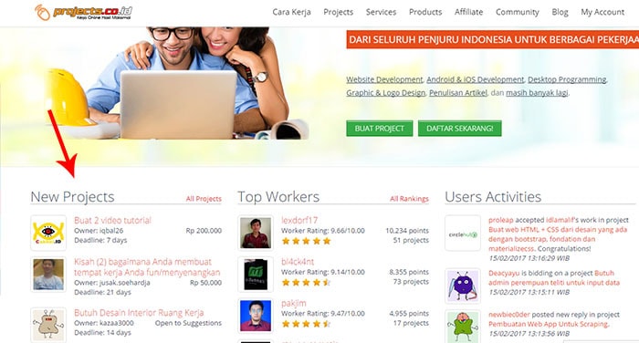 mencari freelancer 