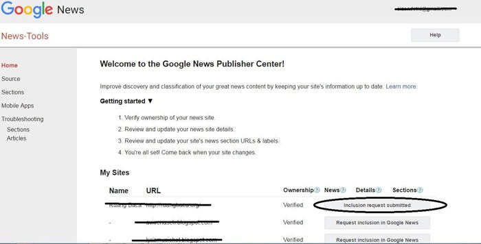 Mendaftar Google News