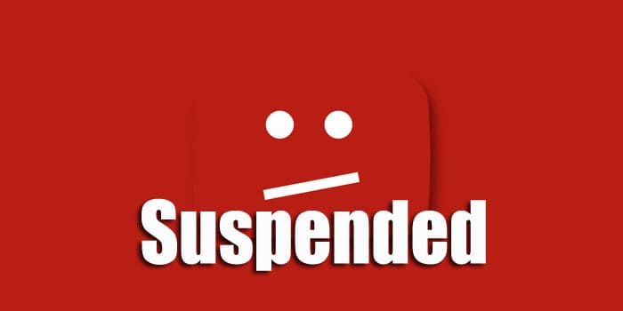 youtube kena suspend