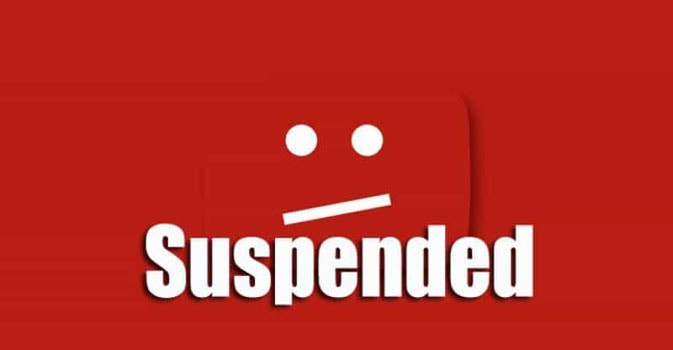 penyebab channel Youtube di suspend