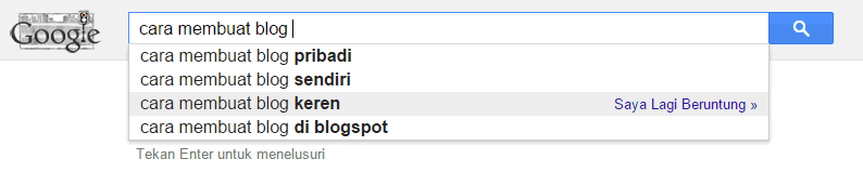 masuk halaman pertama google