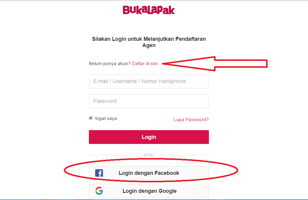 Cara daftar di Toko Online Bukalapak
