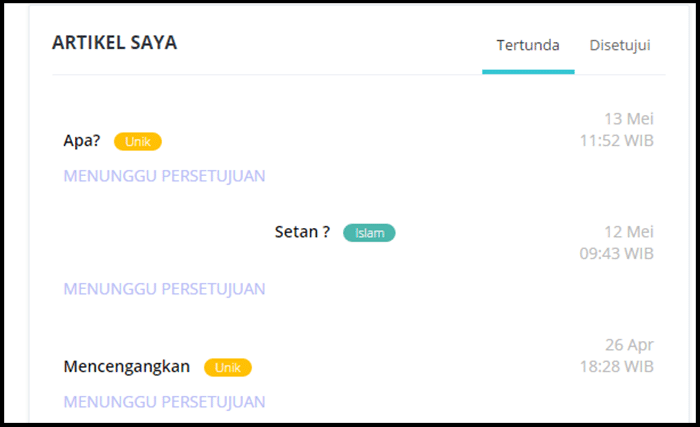 menulis artikel di babe