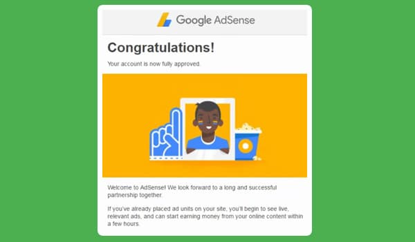 diterima google adsense