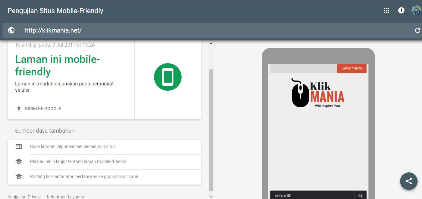 Test Mobile Friendly