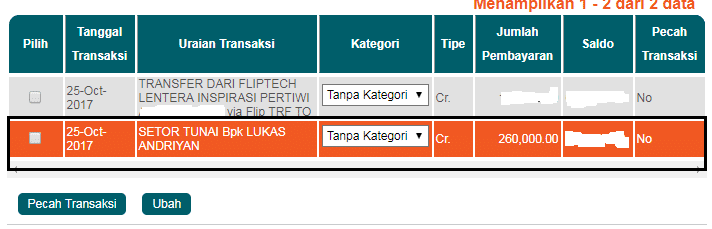 Bukti Transfer Tunai dari Connect Adlinks