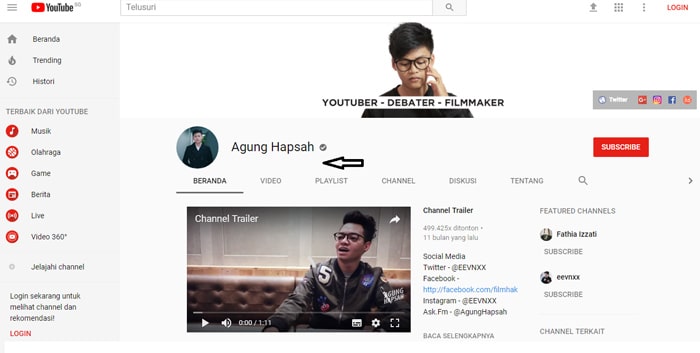 fitur youtube