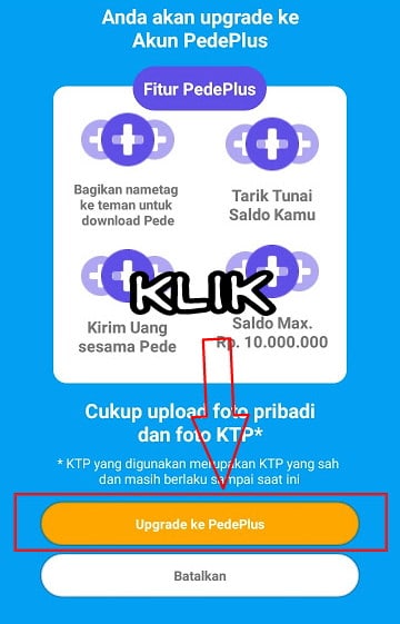 Cara mendapatkan pulsa gratis dari Pede 