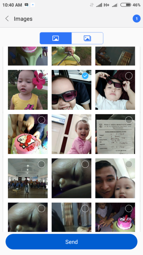 Cara mengirim file dengan Mi Drop