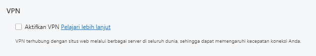 opera vpn ditutup