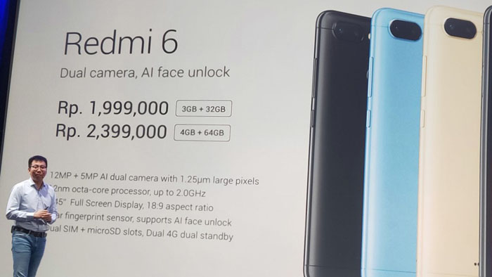Harga Xiaomi Redmi 6 dan Redmi 6A