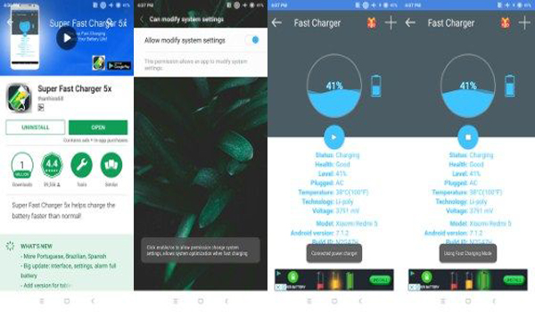 Aplikasi fitur Fast Charging Android