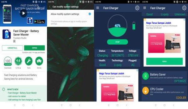 Aplikasi fitur Fast Charging Android
