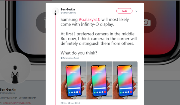 Spesifikasi Samsung Galaxy S10 Lite