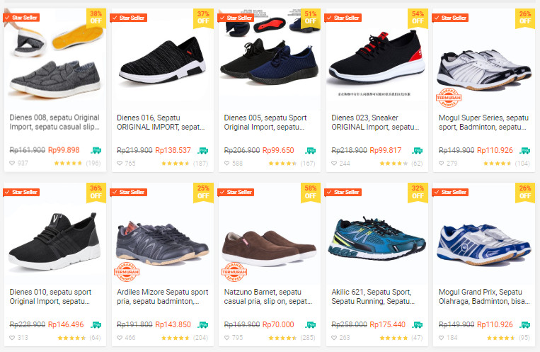 Rekomendasi Toko Sepatu Original di Shopee