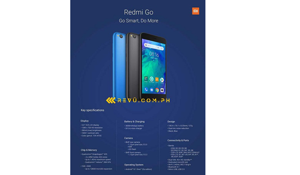 Spesifikasi Xiaomi Redmi Go