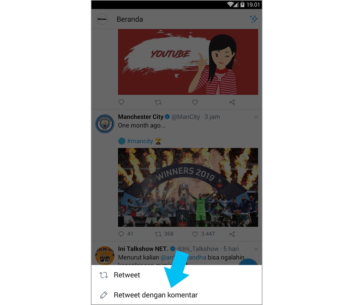 cara mudah retweet menggunakan gif
