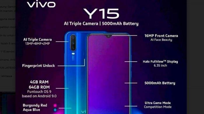 Spesifikasi lengkap Vivo Y15