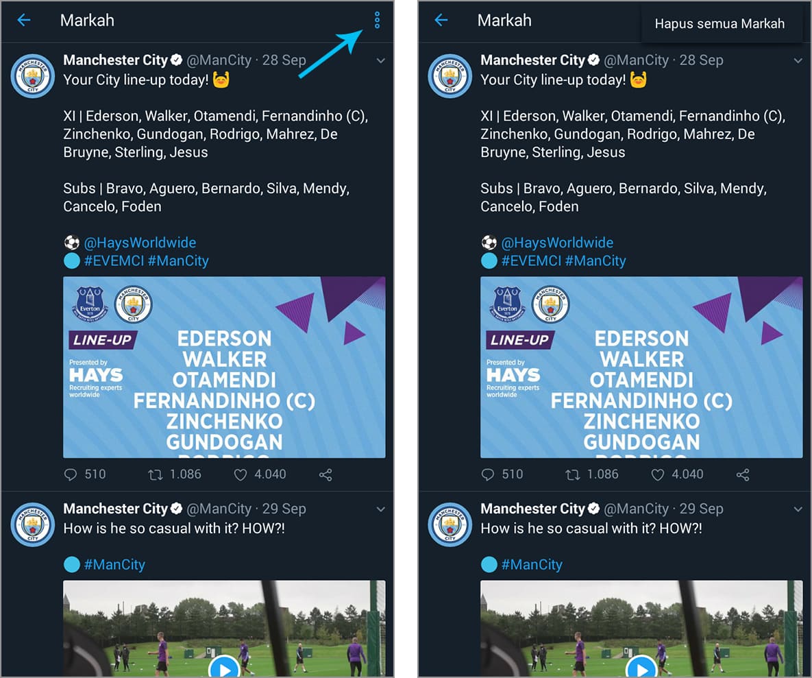 menghapus twit 1
