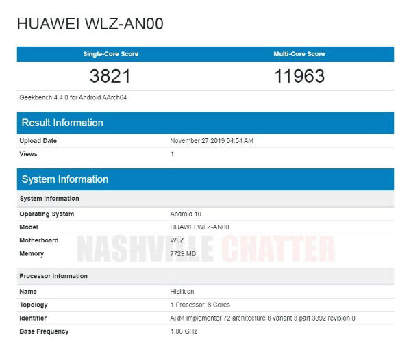 Bocoran Huawei Nova 6 5G ban