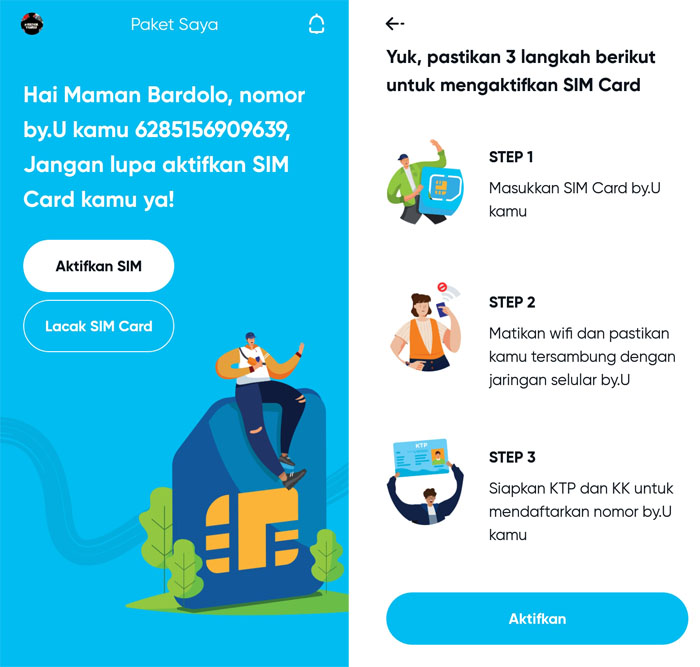 Cara Aktivasi SIM card by u