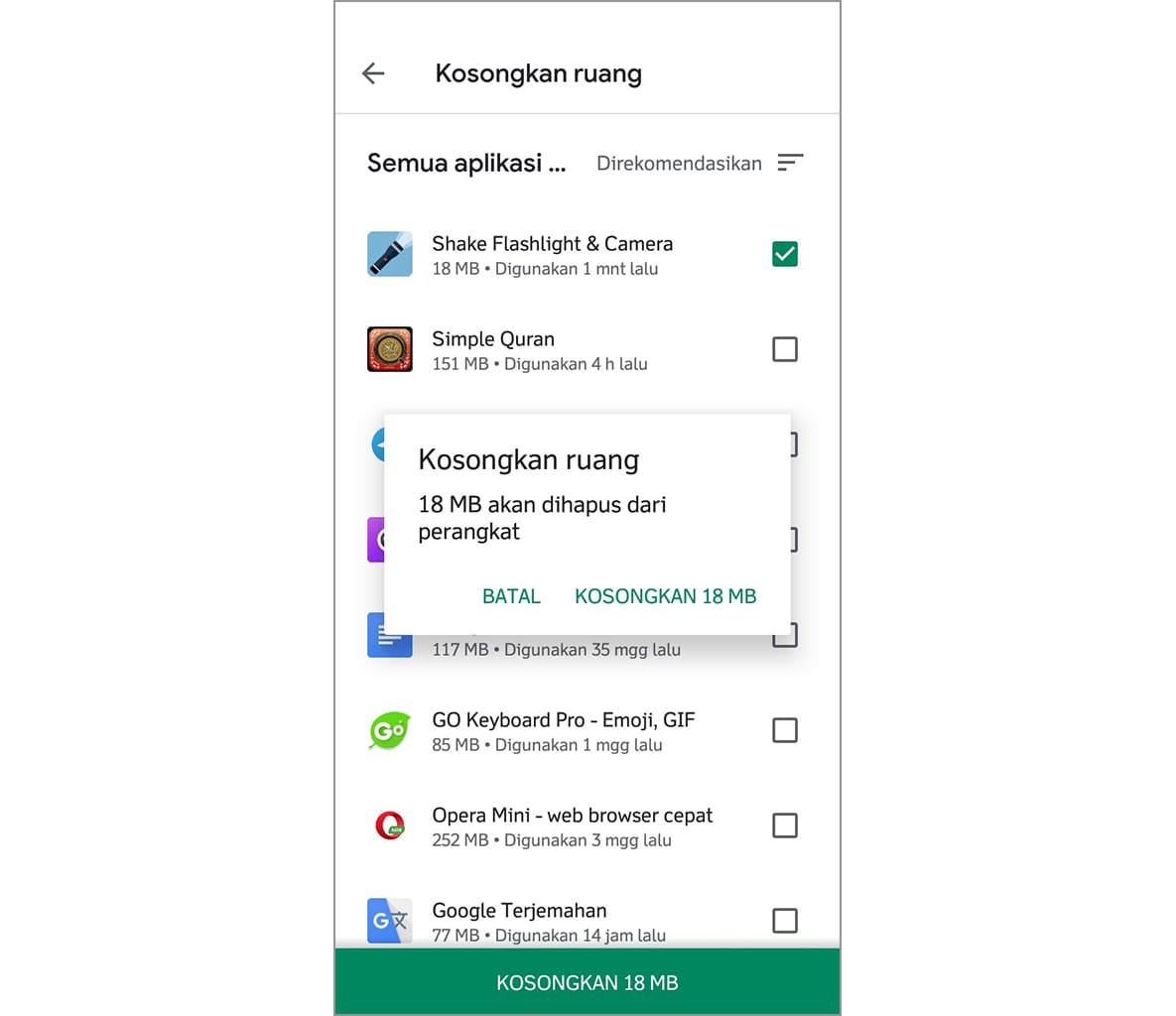 hapus aplikasi 1