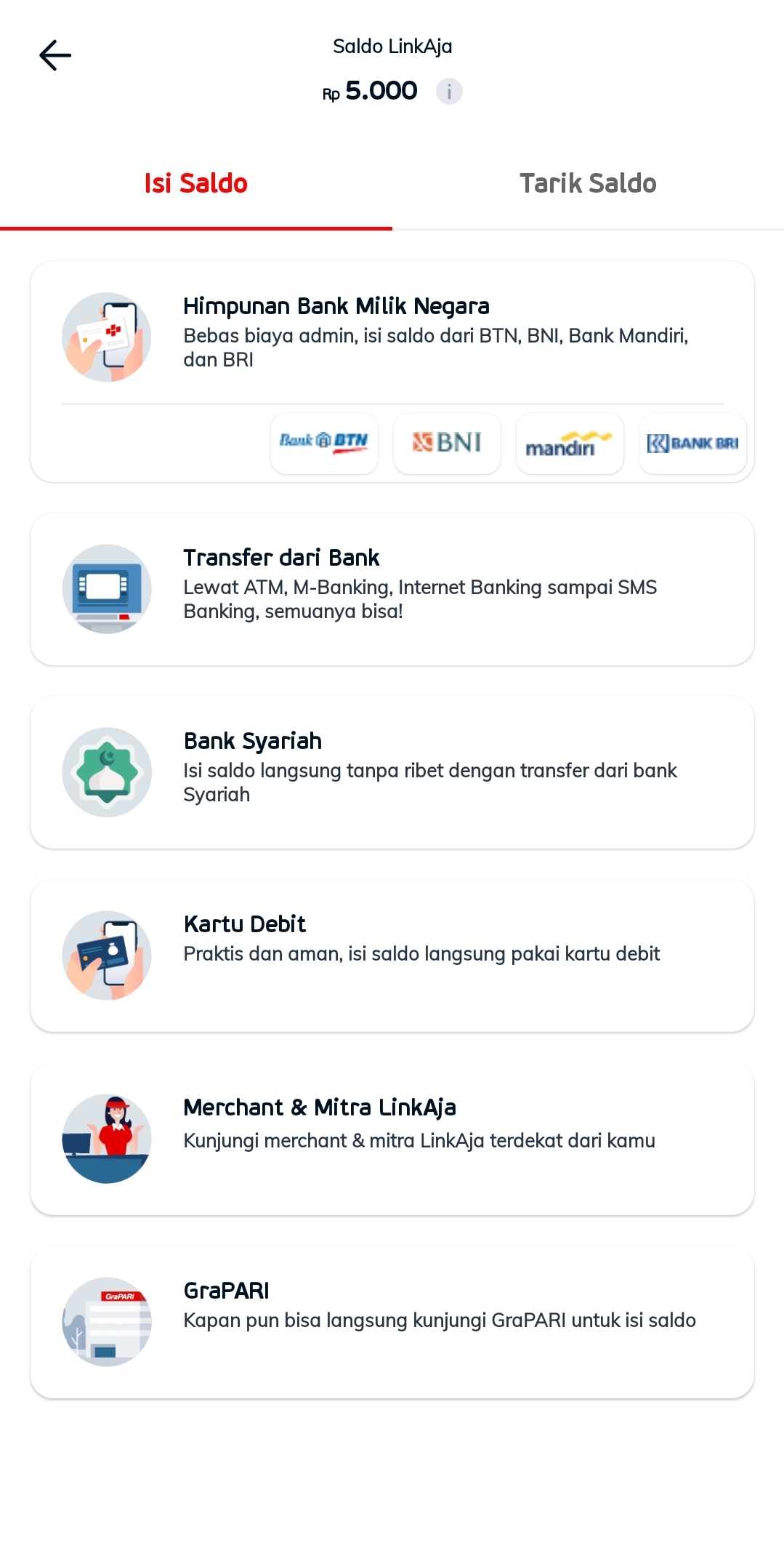 Beli pulsa di Aplikasi LinkAja