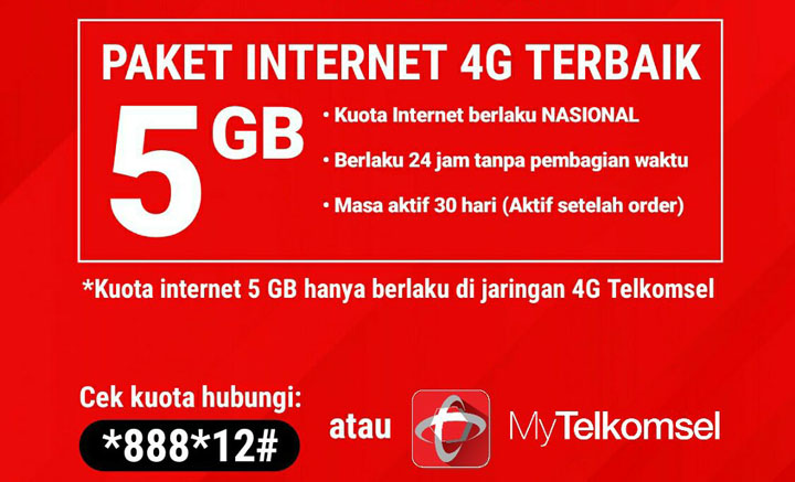 Reward Telkomsel Kuota 5 GB