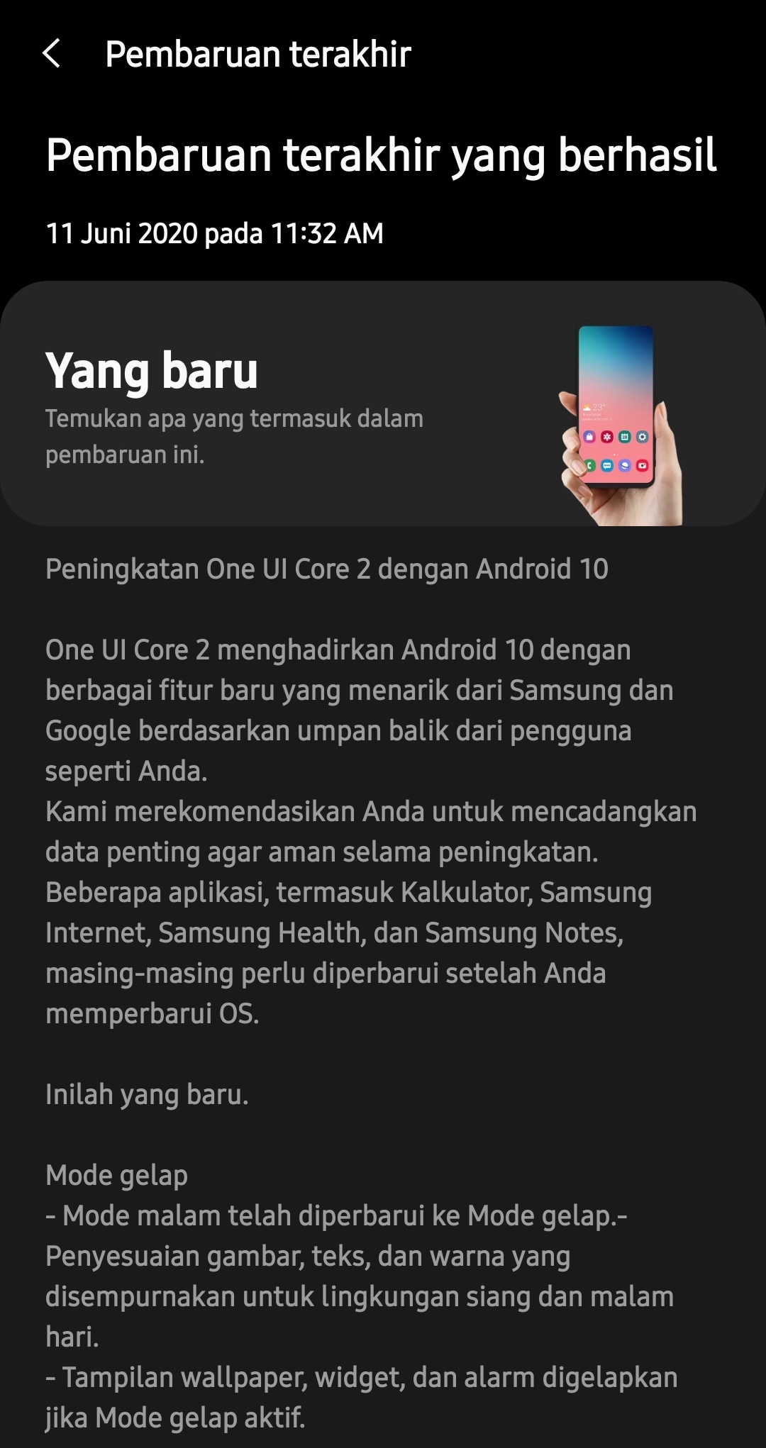 Galaxy M30s Update Android 10