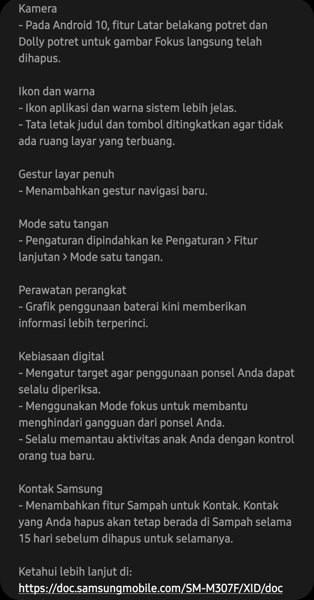 M30s Update Android 10