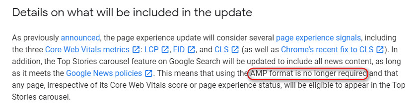 Format AMP Website