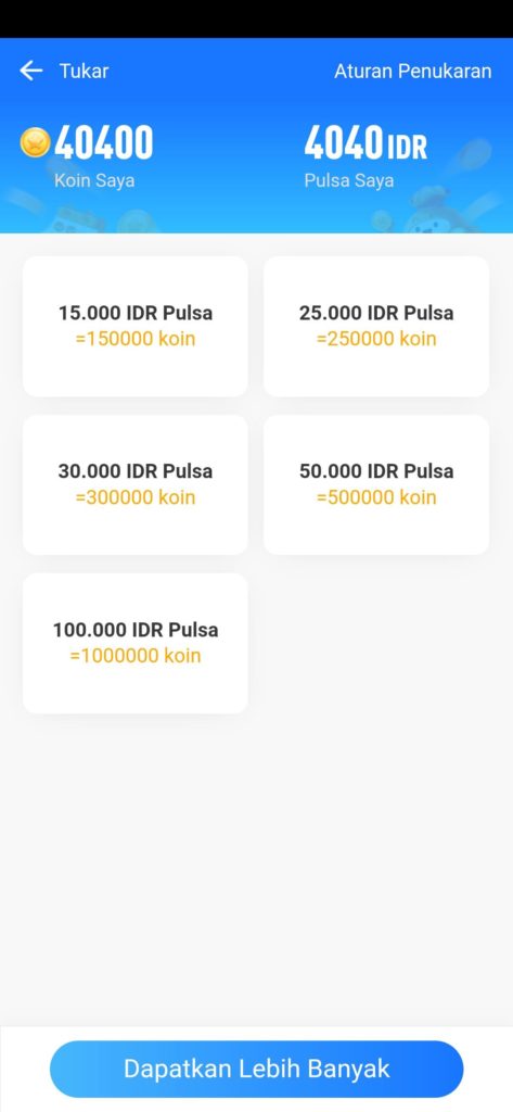 Pulsa dari Shareit 3