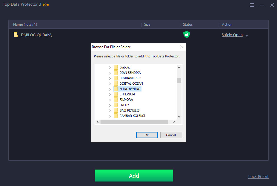 Top Data Protector lock folder