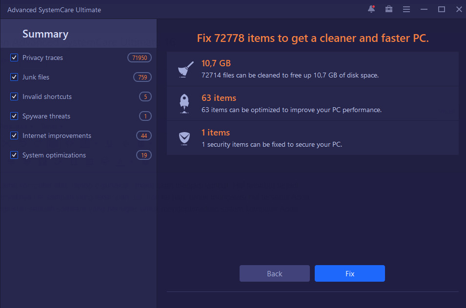 Advanced SystemCare Ultimate 16